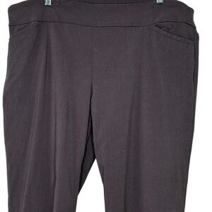 George Women's Dress Pants Gray Size 2X 18W-20W High Rise Slacks Career Office